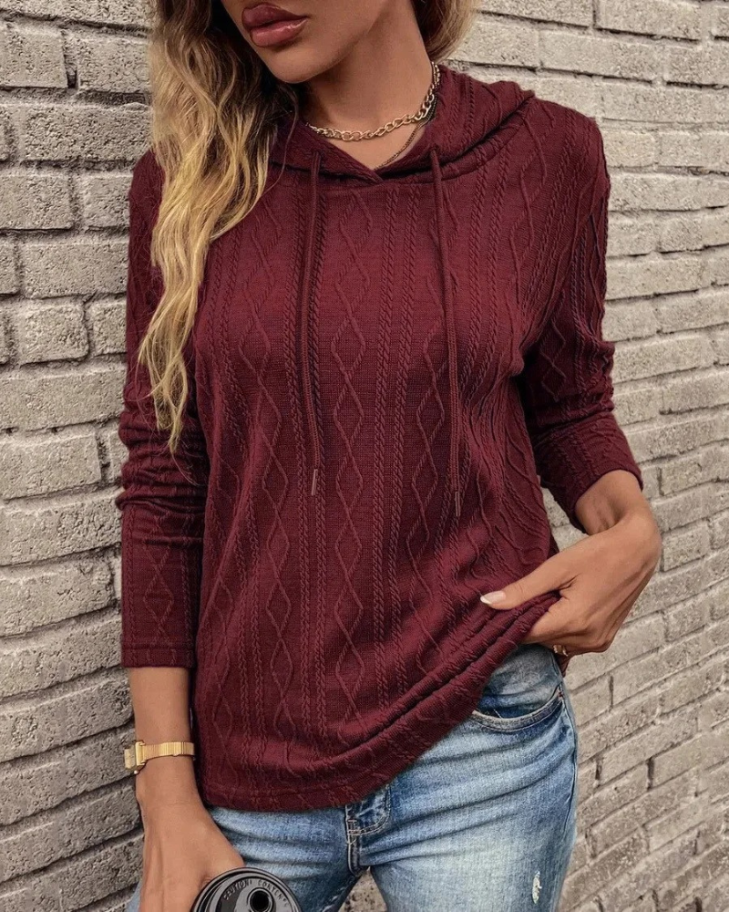 Ivyshape | Trendy Hooded Knitted Sweater