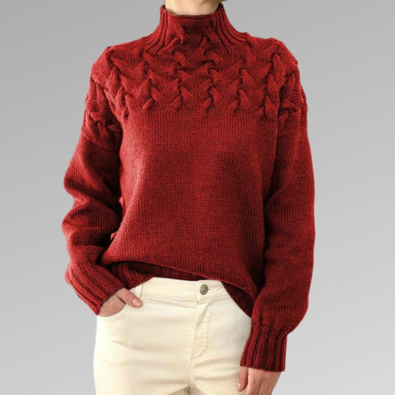 Ivyshape | Women's Pattern Turtleneck Sweater Elegant