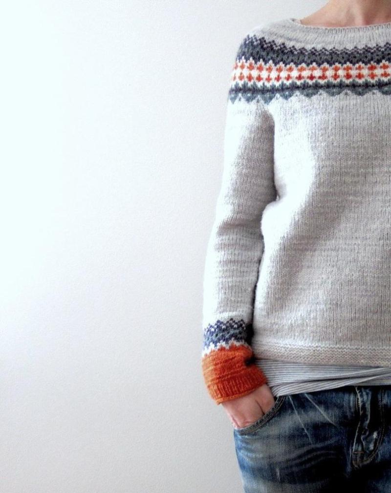 Ivyshape | Cozy Nordic Knitted Sweater