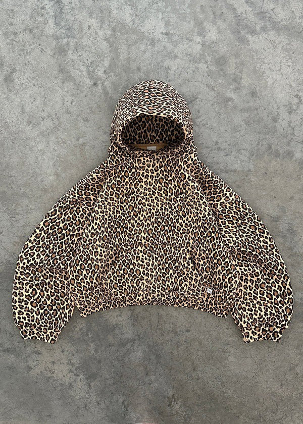 Ivyshape | Leopard-Print Hoodie and Jogging Pants Set for Women