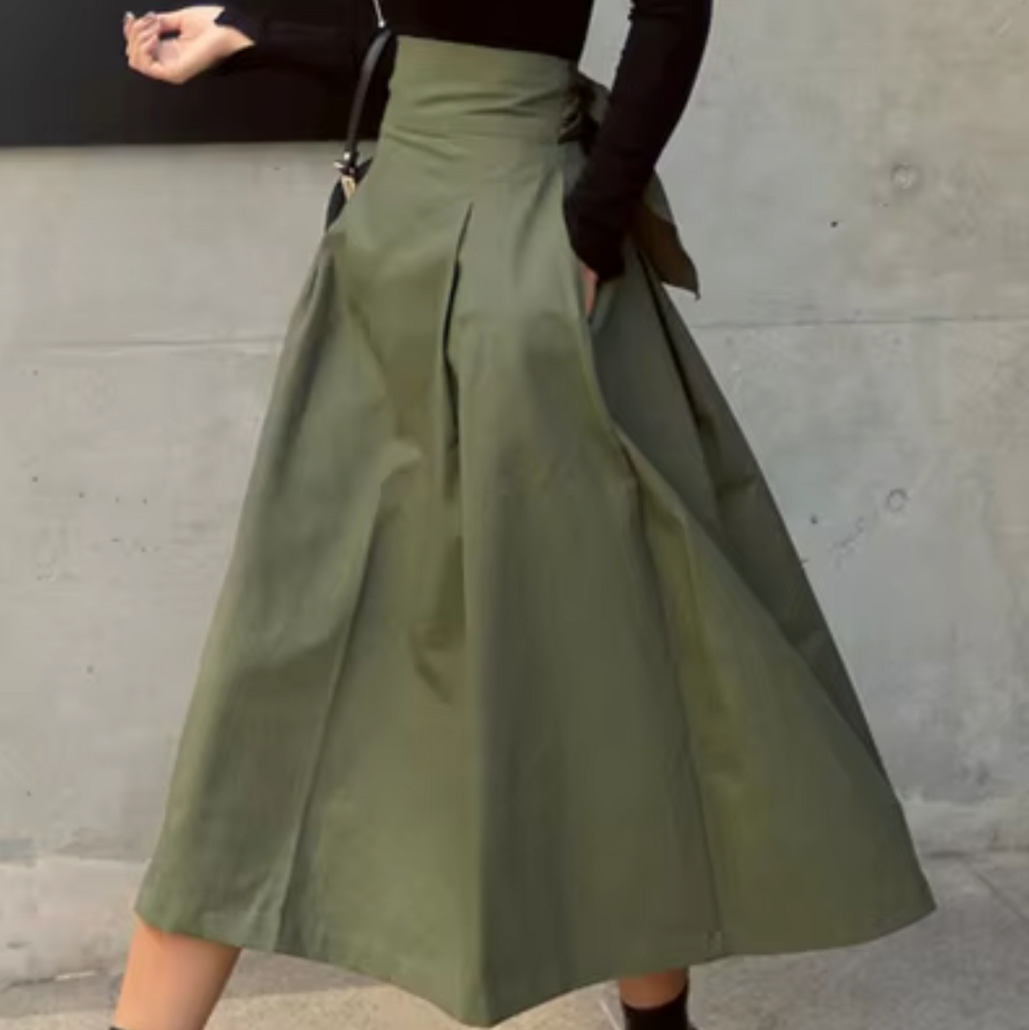 Ivyshape | Long Skirt with Bow