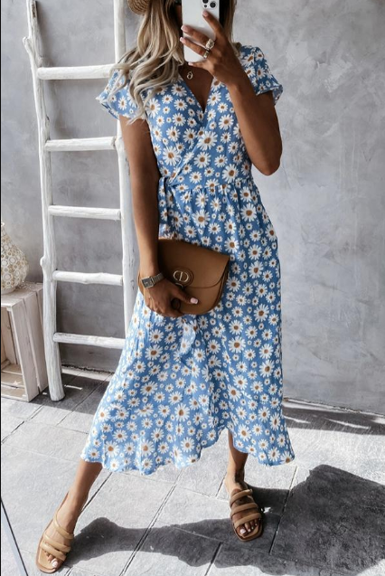 Ivyshape | Loved By You Midi Dress With Daisy Print