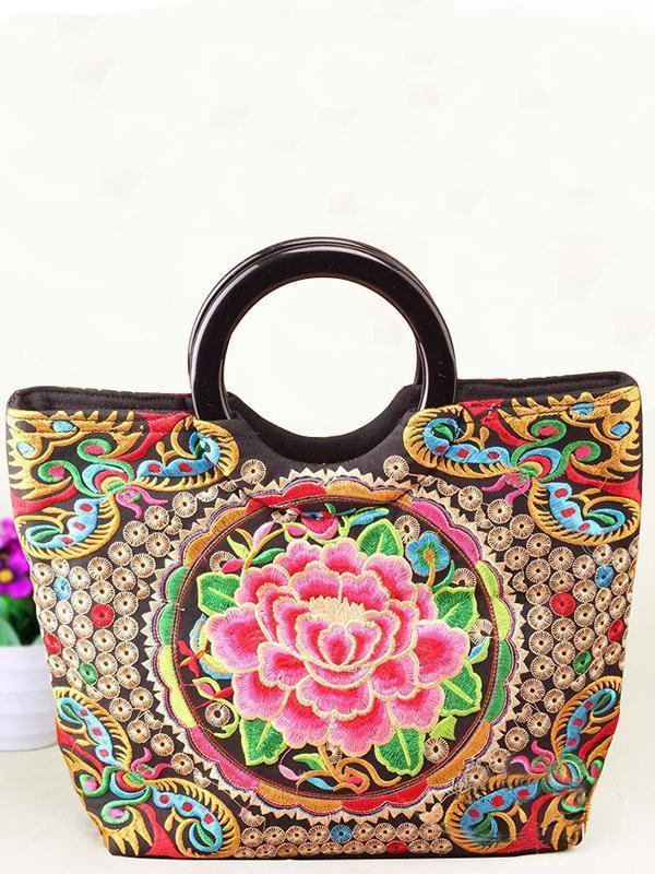 Style Embroidery Double-Sided Embroidery Portable Versatile Bag