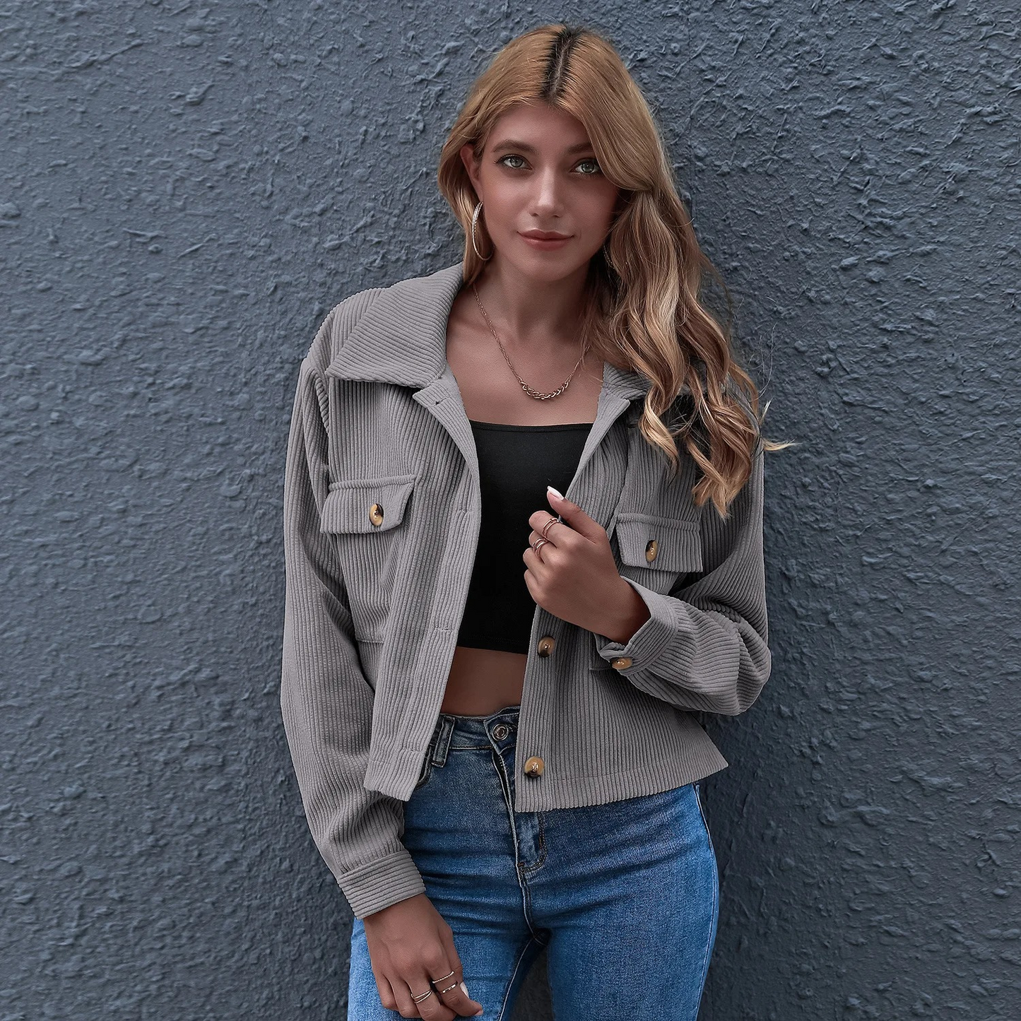 Ivyshape | Women's Crop Top Jacket Trendy