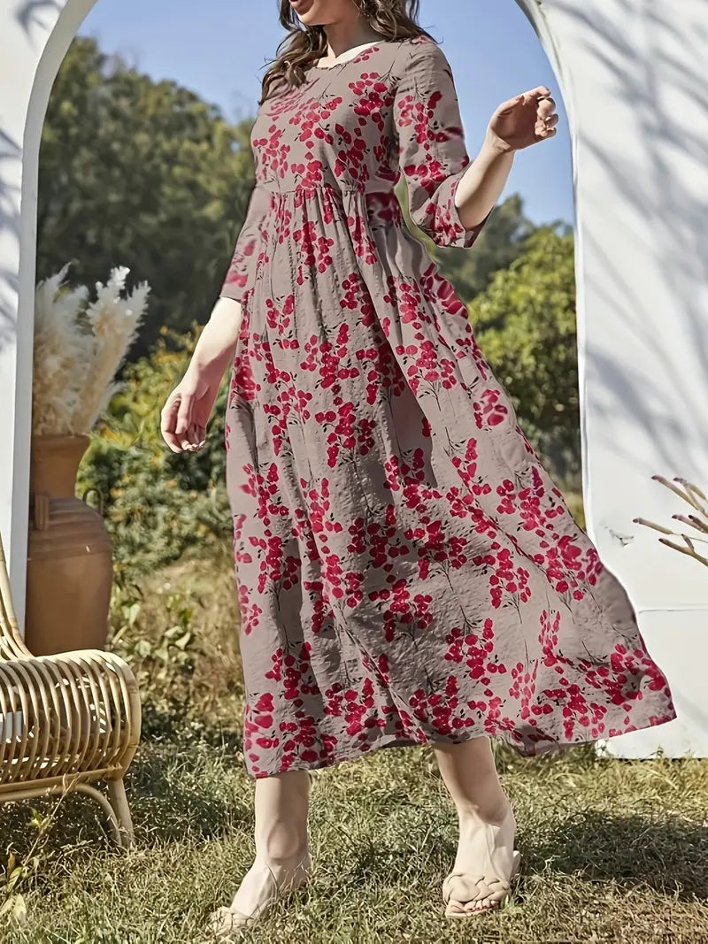 Summer Floral Boho Long Dress | Ideal for Summer