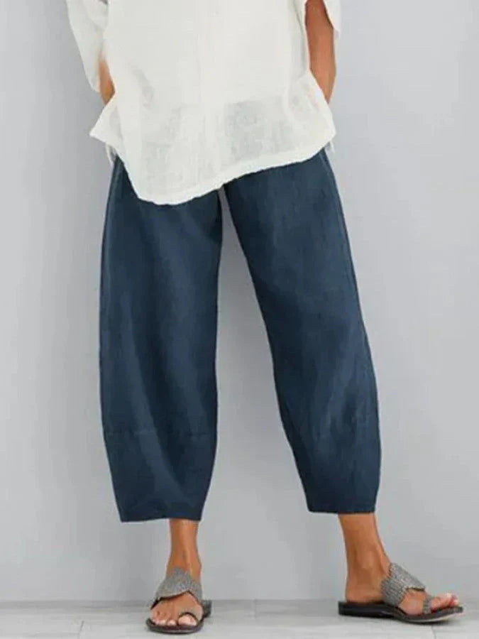 Ivyshape | Linen leisure pants for women