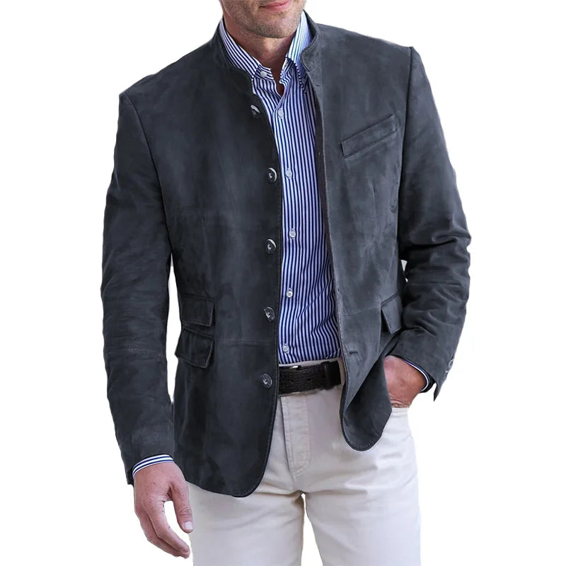 Classic jacket for men with button closure