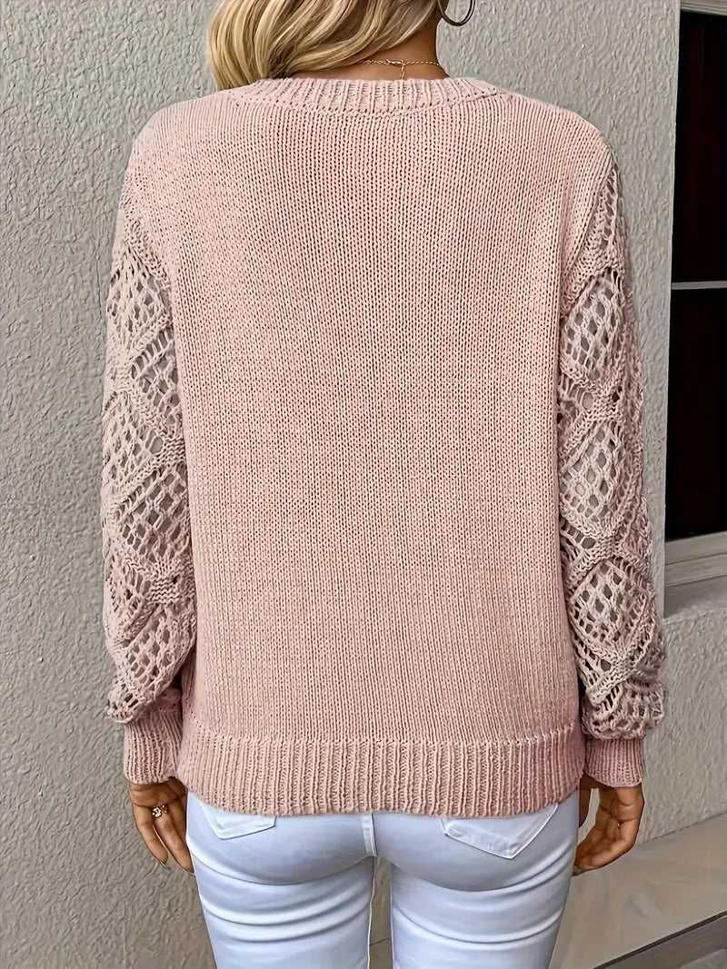 Ivyshape | Stylish V-Neck Pullover Sweater