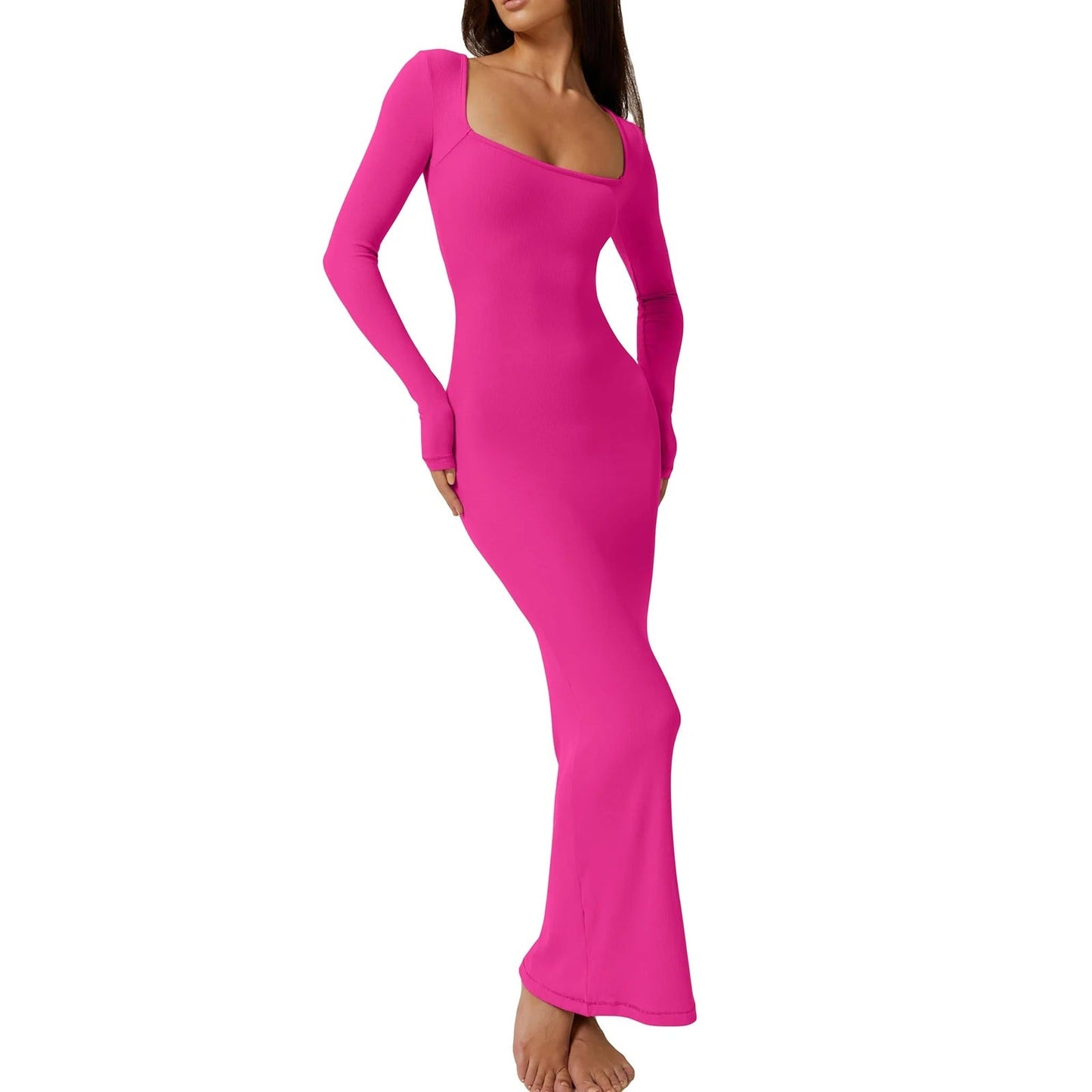 Ivyshape | Sleek Ribbed Bodycon Dress for Women