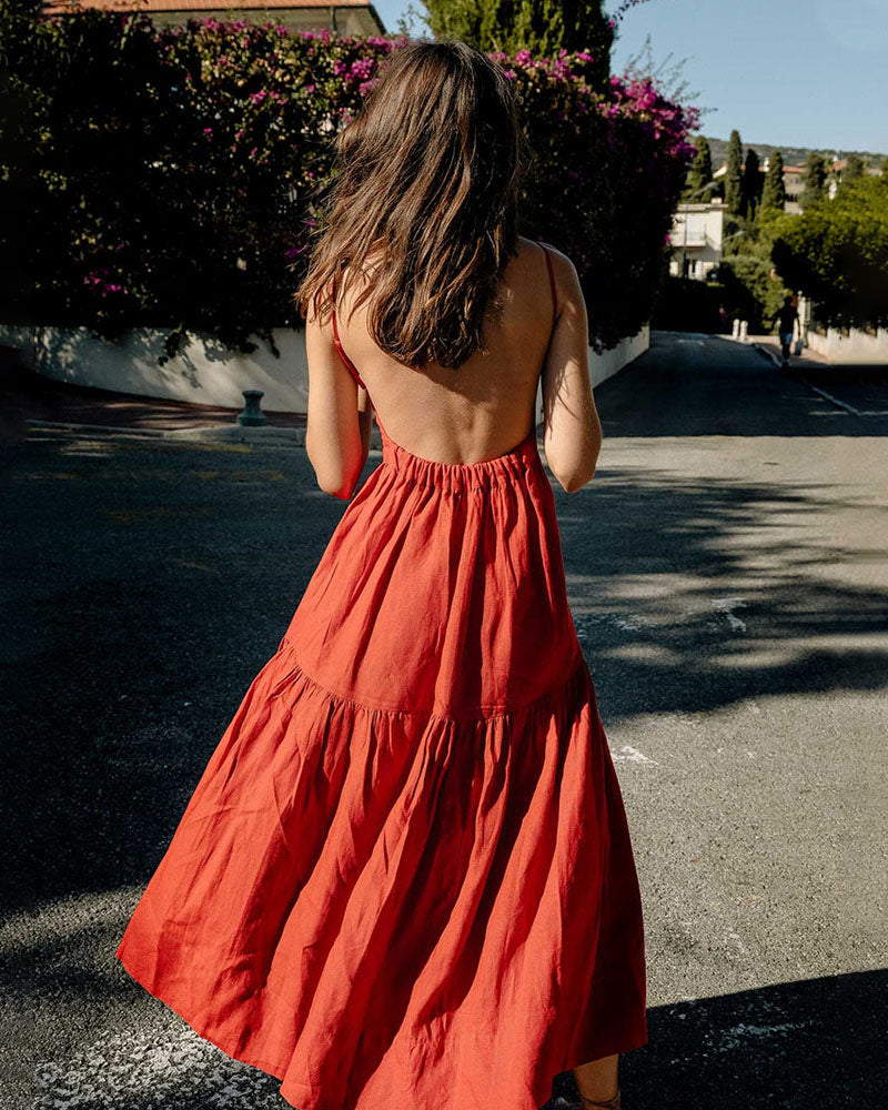 Backless Vacation Dress