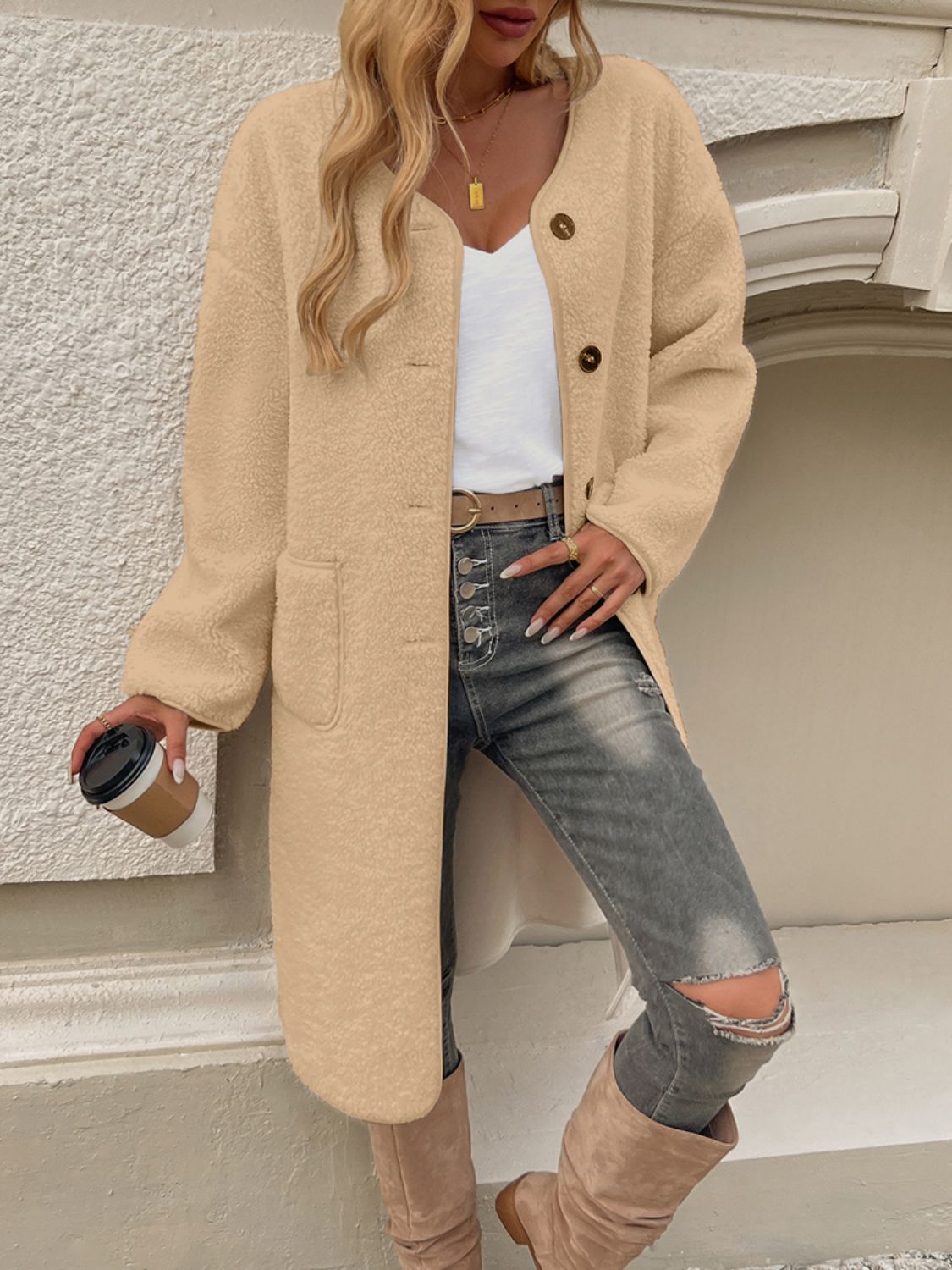 Ivyshape | Chic and Relaxed Winter Coat