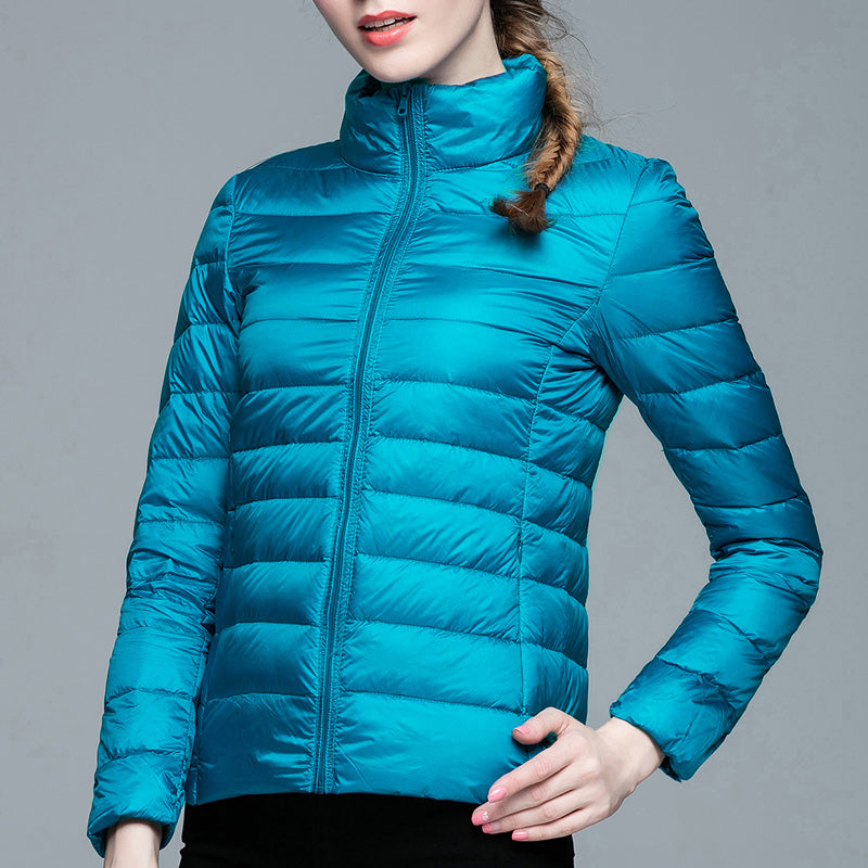 Ivyshape | Women's Autumn Winter Ultralight White Duck Down Jacket