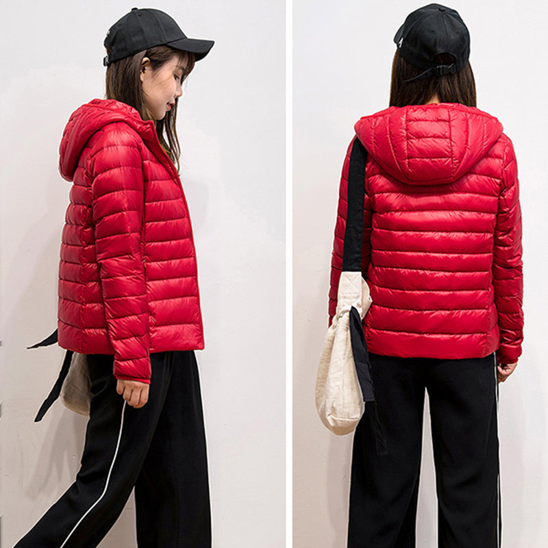 Ivyshape | Women's Autumn Winter Ultralight White Duck Down Jacket