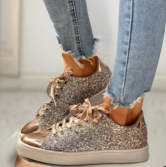 Ivyshape | Women's Glittery Shoes Shimmer