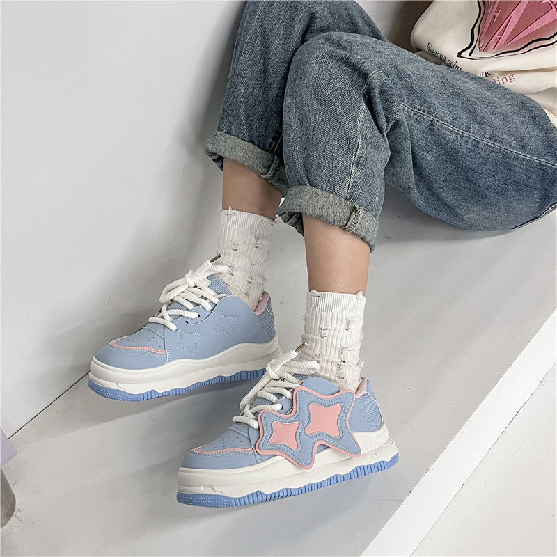 Sleek White Platform Sneakers for Women