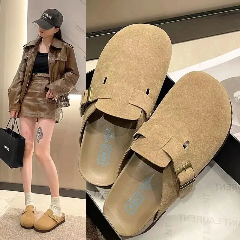 Trendy Retro Closed-Toe Mule Clogs for Women