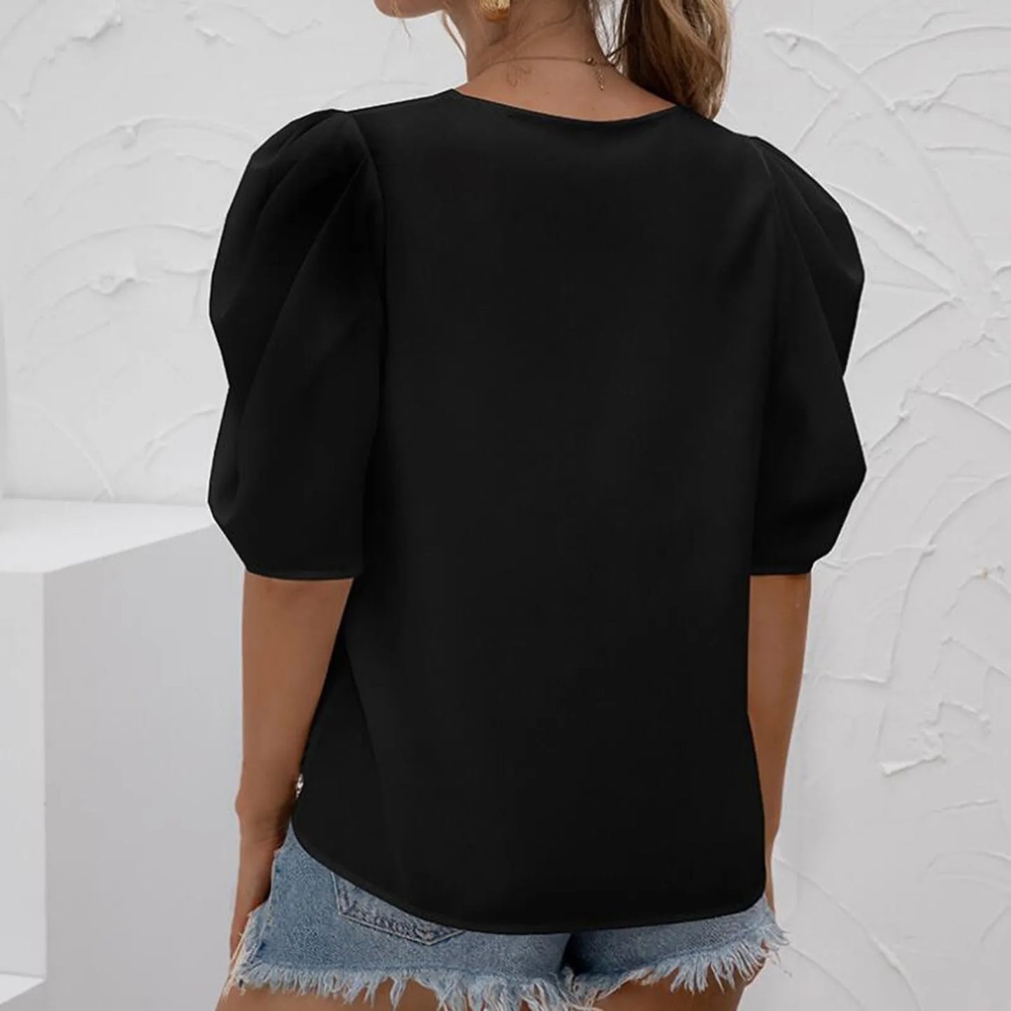 Charming Puff Sleeve Blouse for Women