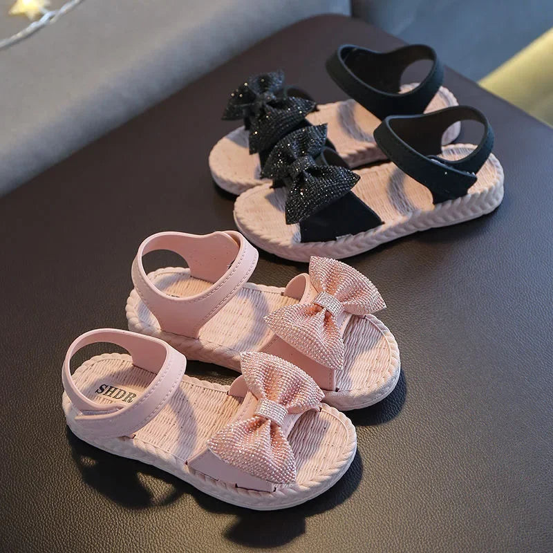 Charming Bow Tie Sandals for Girls