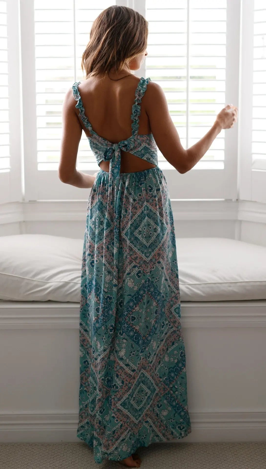 Summer Elegant Sleeveless Maxi Dress Blue | Ideal for Summer