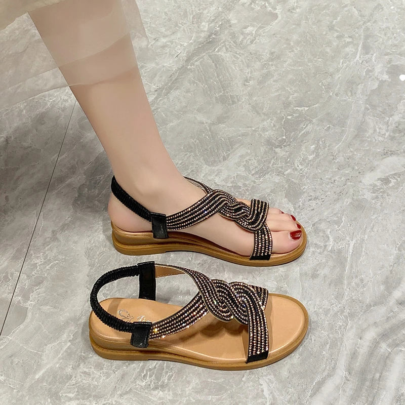 Ivyshape | Women's Sparkly Sandals Stylish