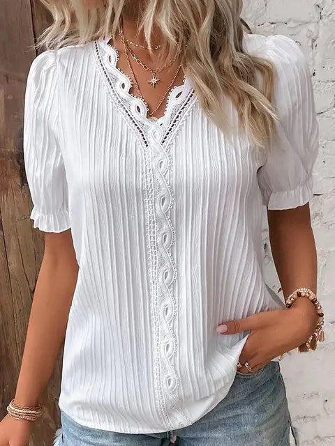 Ivyshape | Versatile V-Neck Shirt