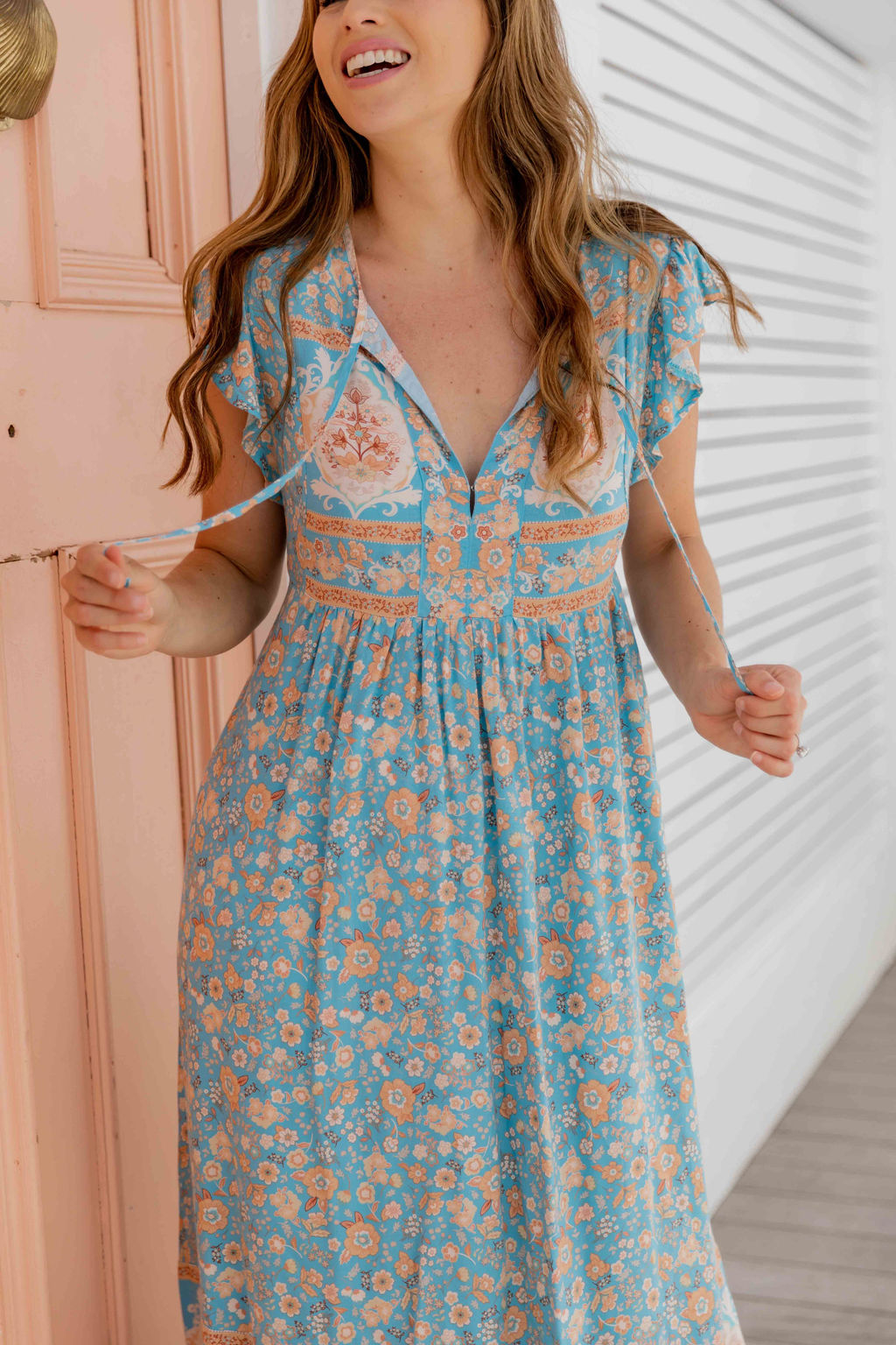 Sofia Dress - Floral Blue