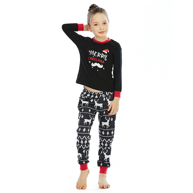 Women's pajama set with festive Christmas print and elastic waistband Ivyshape