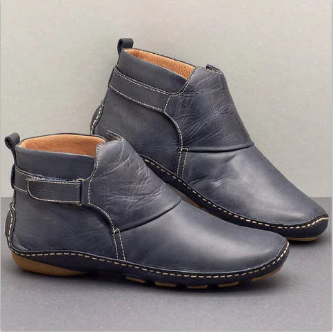 Women's ankle boots made of high-quality leather with adjustable strap and joint-friendly sole Ivyshape