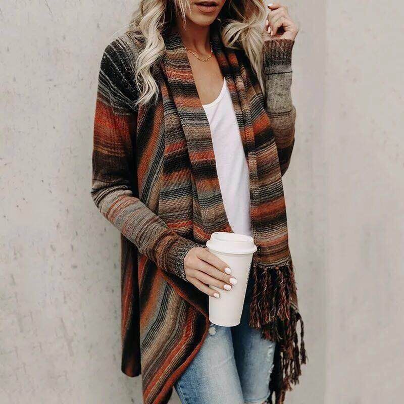 Ivyshape | Women's Tassel Cardigan Warm