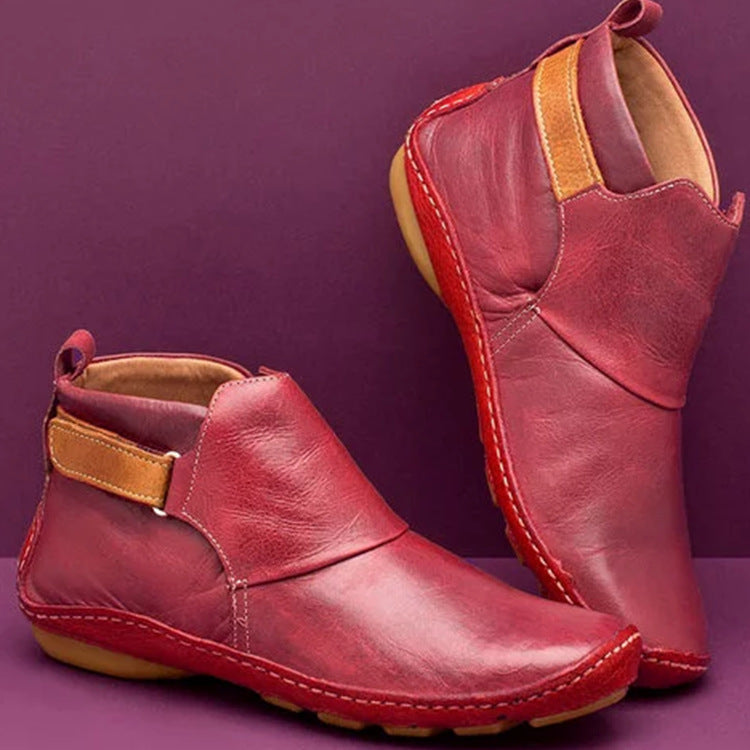 Women's ankle boots made of high-quality leather with adjustable strap and joint-friendly sole Ivyshape