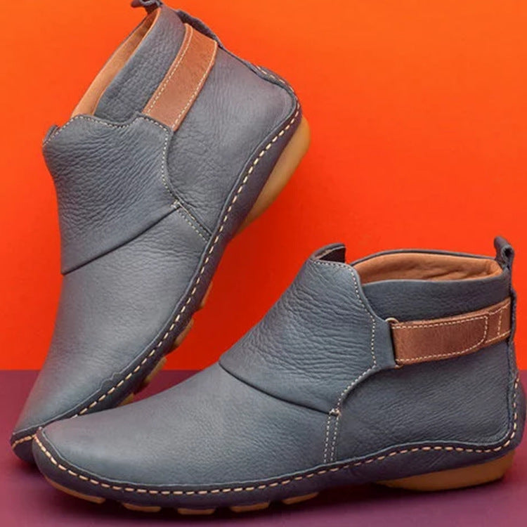 Women's ankle boots made of high-quality leather with adjustable strap and joint-friendly sole Ivyshape