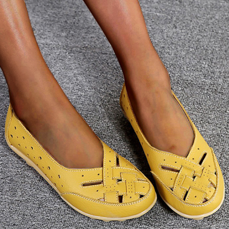 Ivyshape | Women Bird Nest Hollow Out Loafers