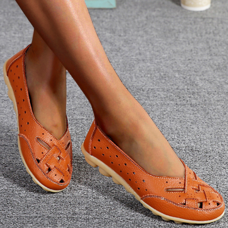 Ivyshape | Women Bird Nest Hollow Out Loafers