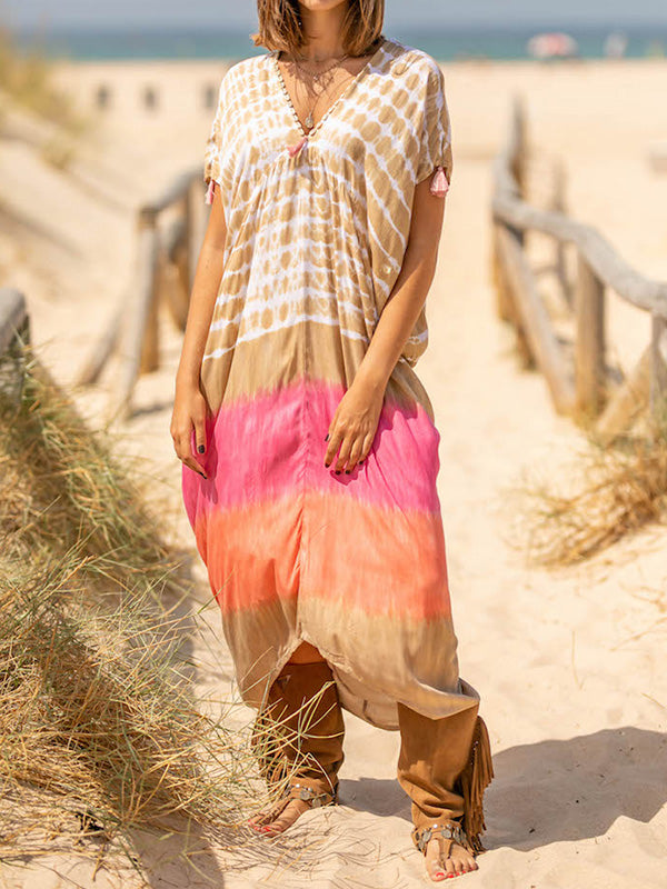 Casual Resort Tie Dye Long Dress