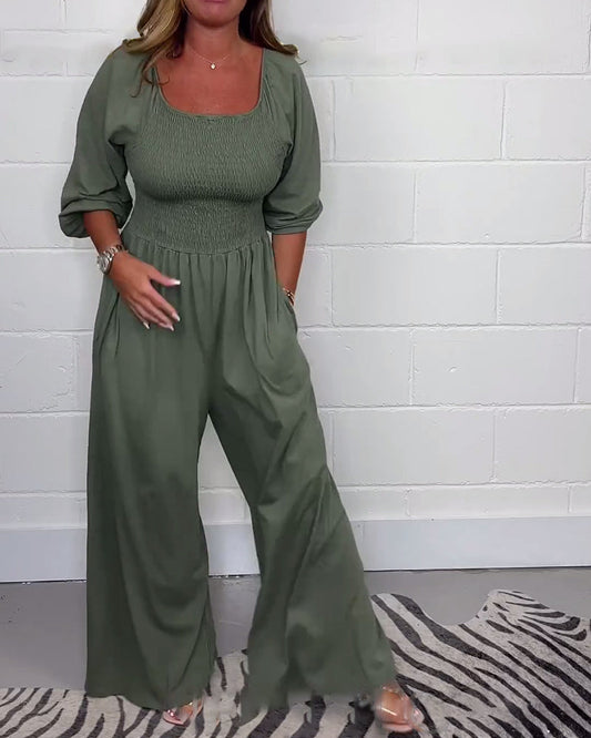 Ivyshape | Women's Stylish Jumpsuit Wide Legs