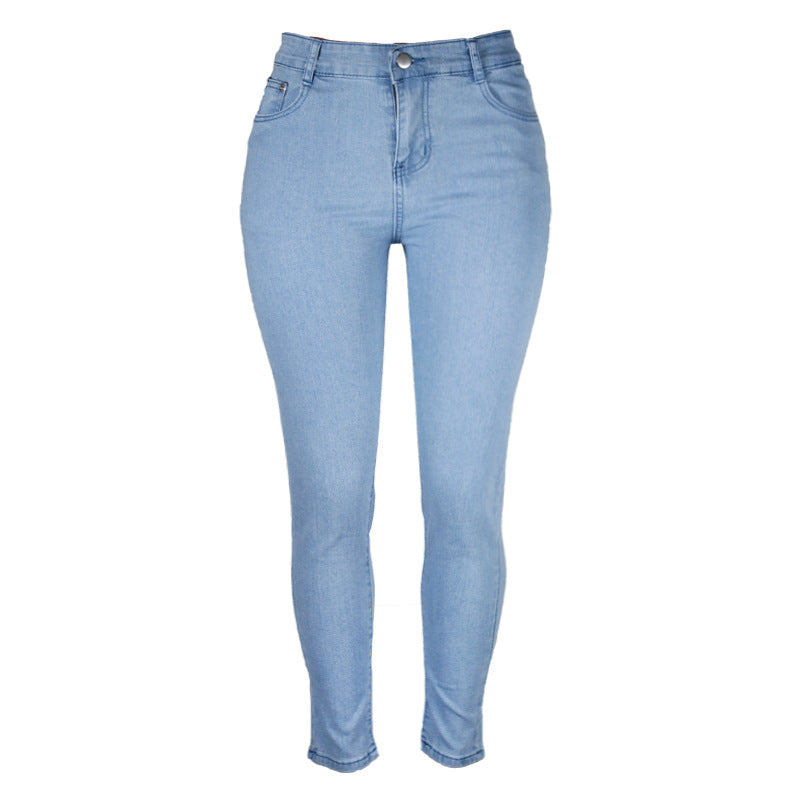 Women High-Cut Skinny Jeans with Shaping Seams Ivyshape