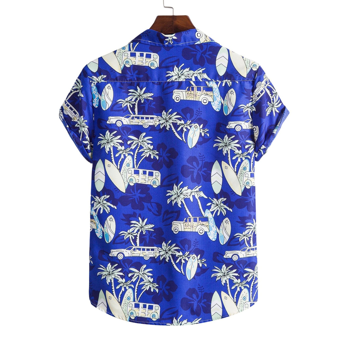 Men's Short Sleeve Shirt in Tropical Surf Design Ivyshape