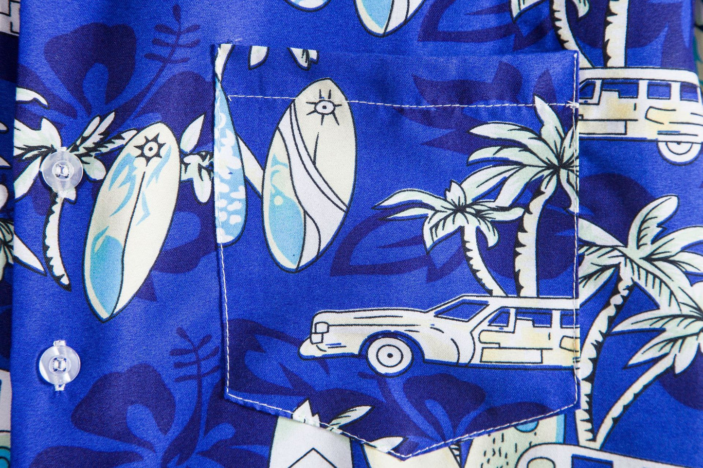 Men's Short Sleeve Shirt in Tropical Surf Design Ivyshape