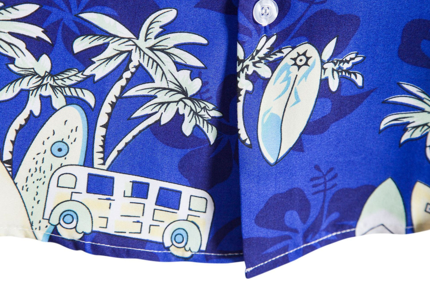 Men's Short Sleeve Shirt in Tropical Surf Design Ivyshape