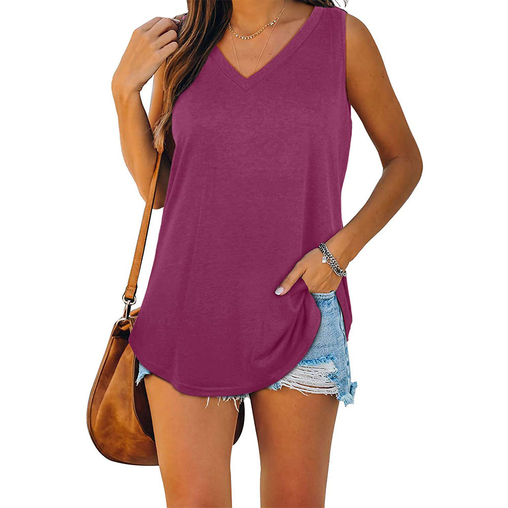 Ivyshape | Mckayla Jersey V-Neck Tank Top