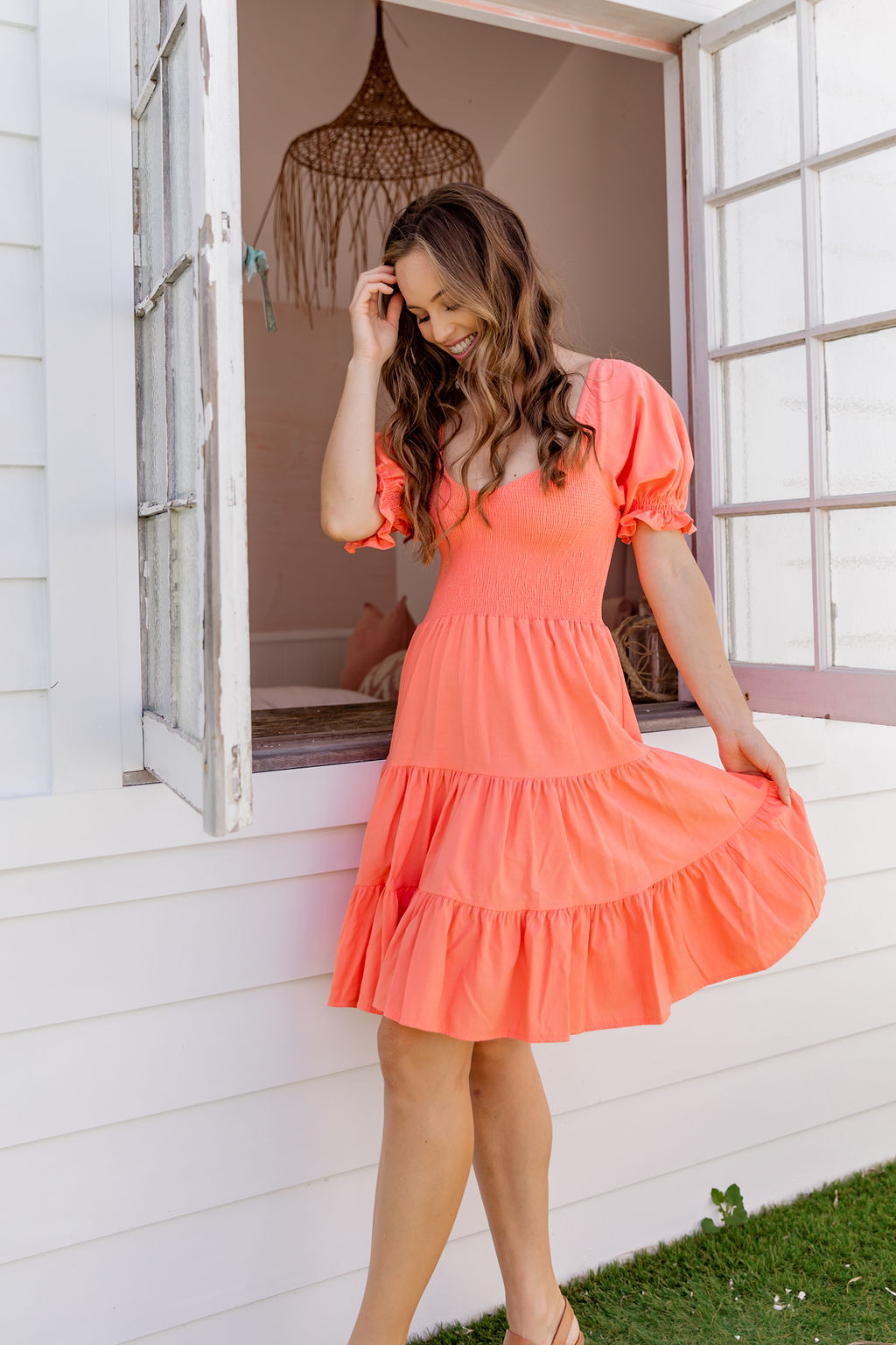 Dixie Dress - Summer Coral