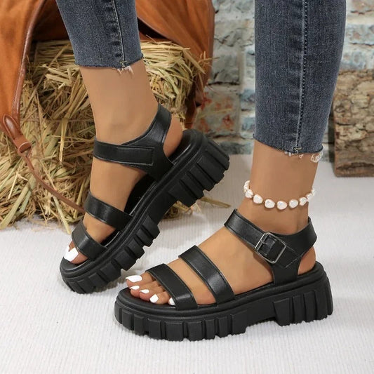 Casual Platform Buckle Strap Sandals for Women