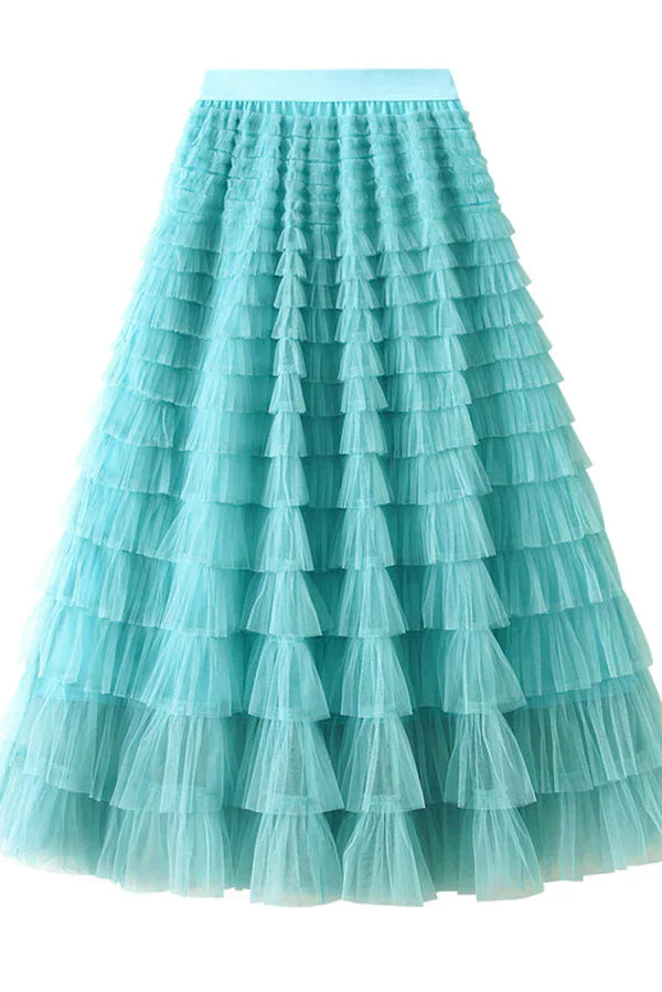 Ivyshape | Women's Stylish Long Skirt Tulle