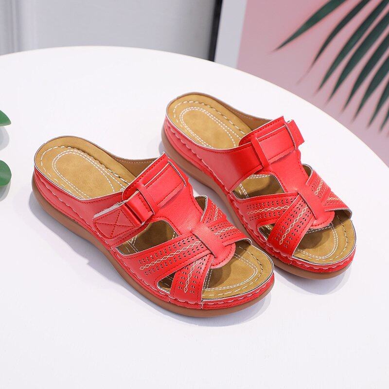 Ivyshape | Non-Slip Orthopedic Leather Sandals