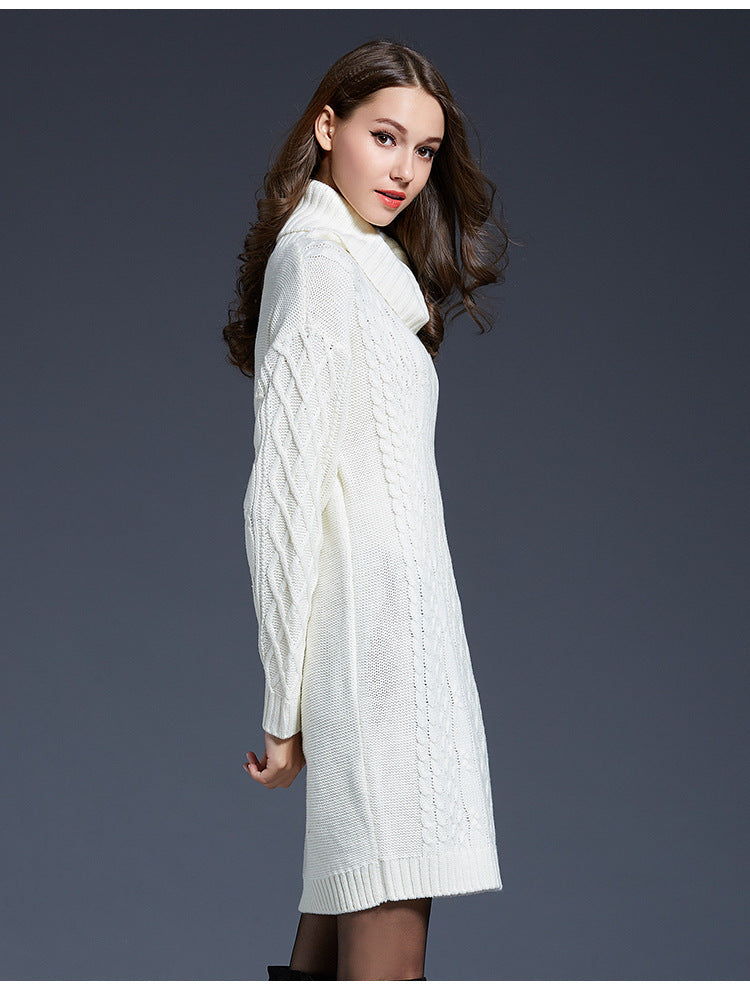 IvyShape | High-neck Long Knit Dress