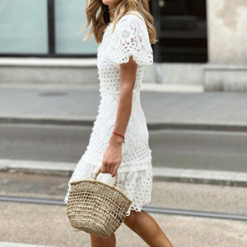 Summer Elegant Lace Midi Dress | Ideal for Summer