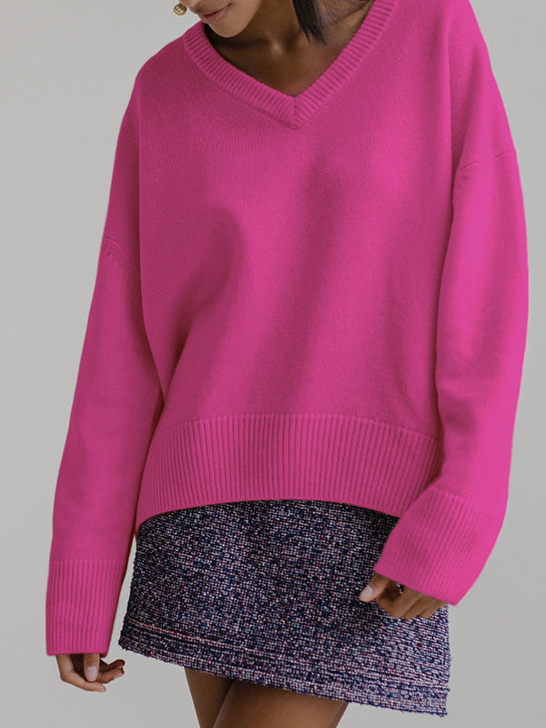 Ivyshape | Women's Bright Colors Sweater Knitted