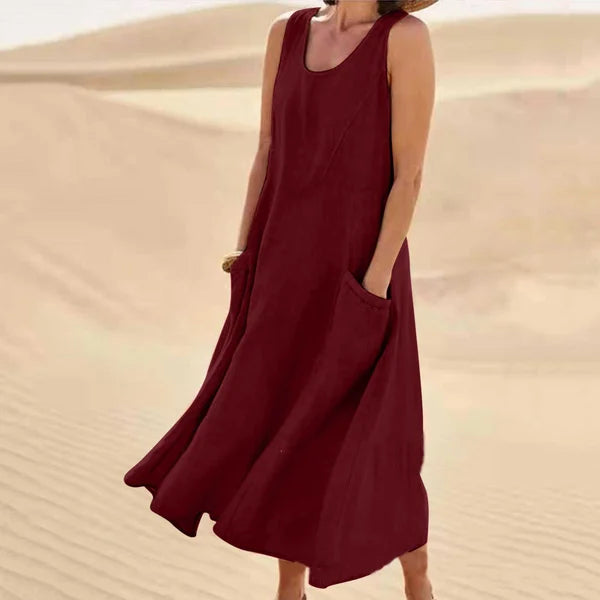 Ivyshape | Soft Linen Dress