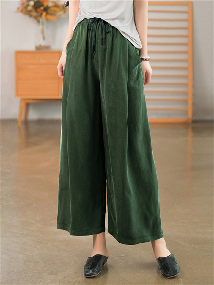 Drawstring Elastic Waist Comfort Pants for Women