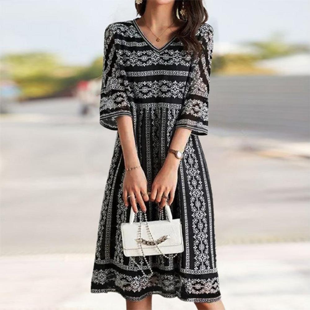 Summer Chic Elegant Midi Dress | Ideal for Summer